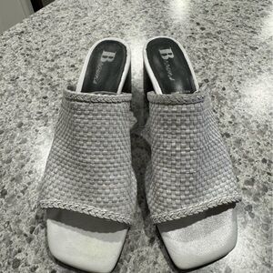 Browns Light Gray Woven Mules
